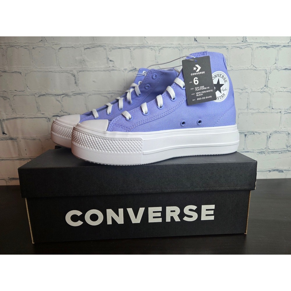 Converse Chuck Taylor All Star Day One Platform Hi Very Peri Purple Kids Sz 6